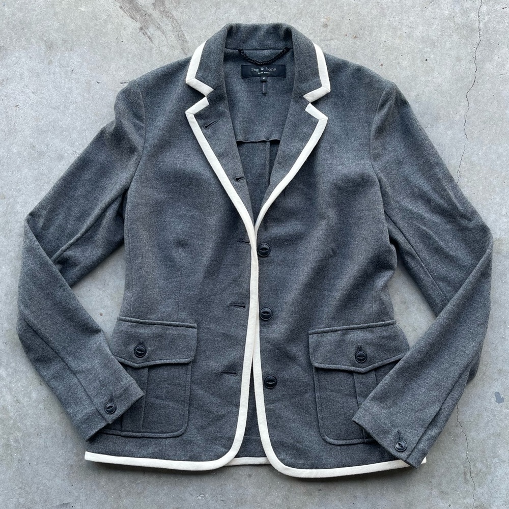 Rag and Bone Wool Two Tone Blazer